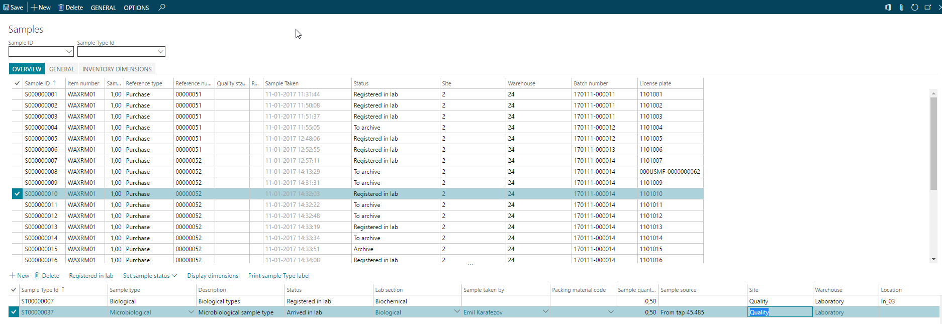 Figure 47: Samples form