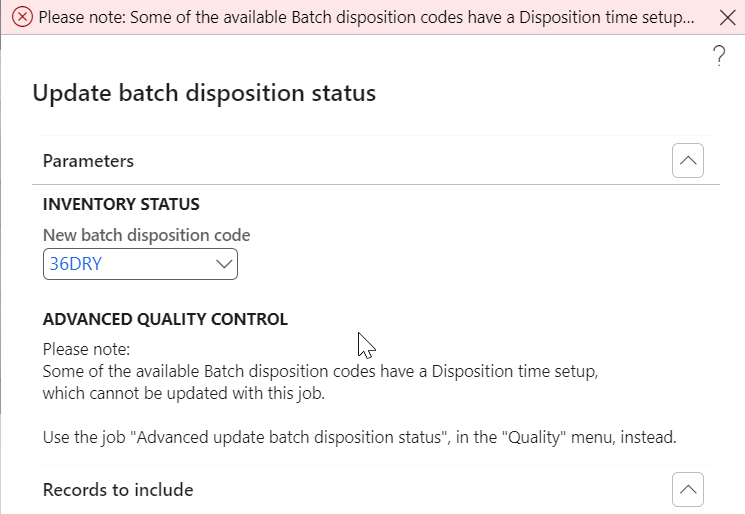 Figure 59: Use the other job if disposition time is used