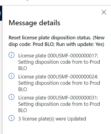 Figure 63: Job run without update on with update - Message details 2