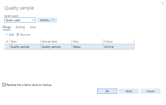 Figure 77: Sample clean-up function + Filter option for samples to be included 2