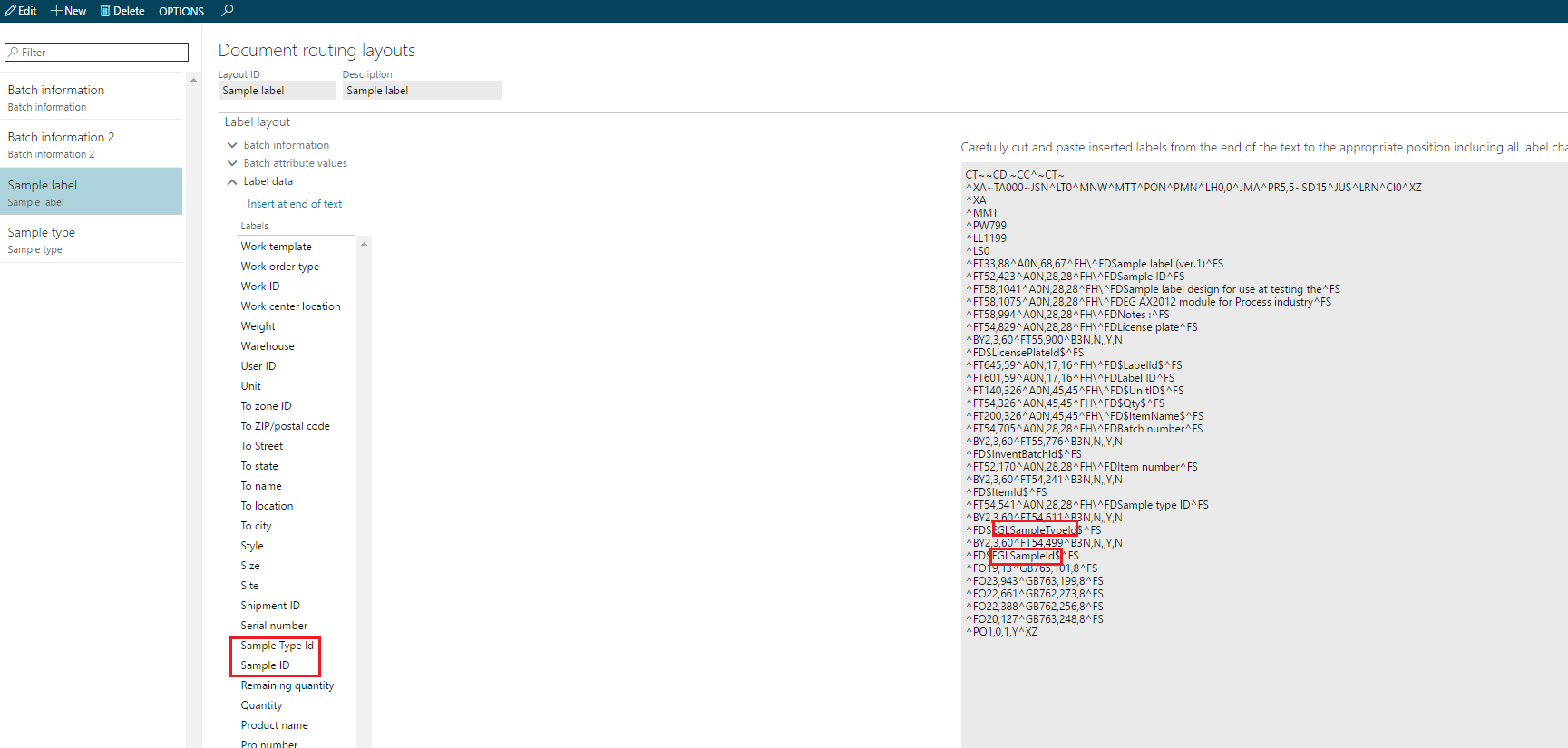 Figure 79: Document routing layout