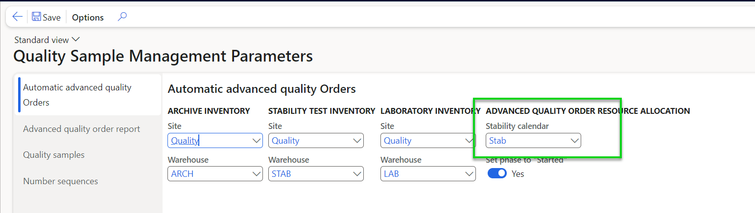Figure 92: Quality order calendar