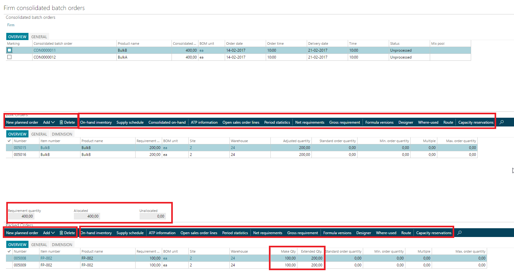 Figure 38: Firm consolidated batch orders