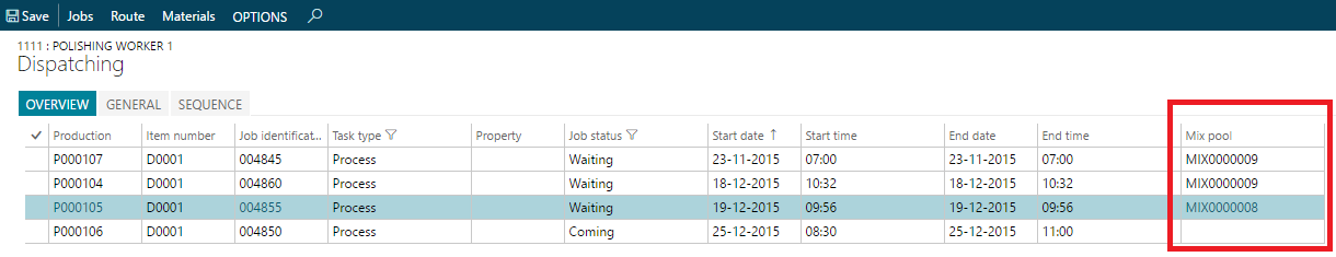 Figure 12: Planning using production pools