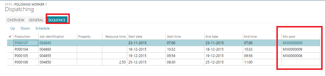 Figure 13: Planning using production pools
