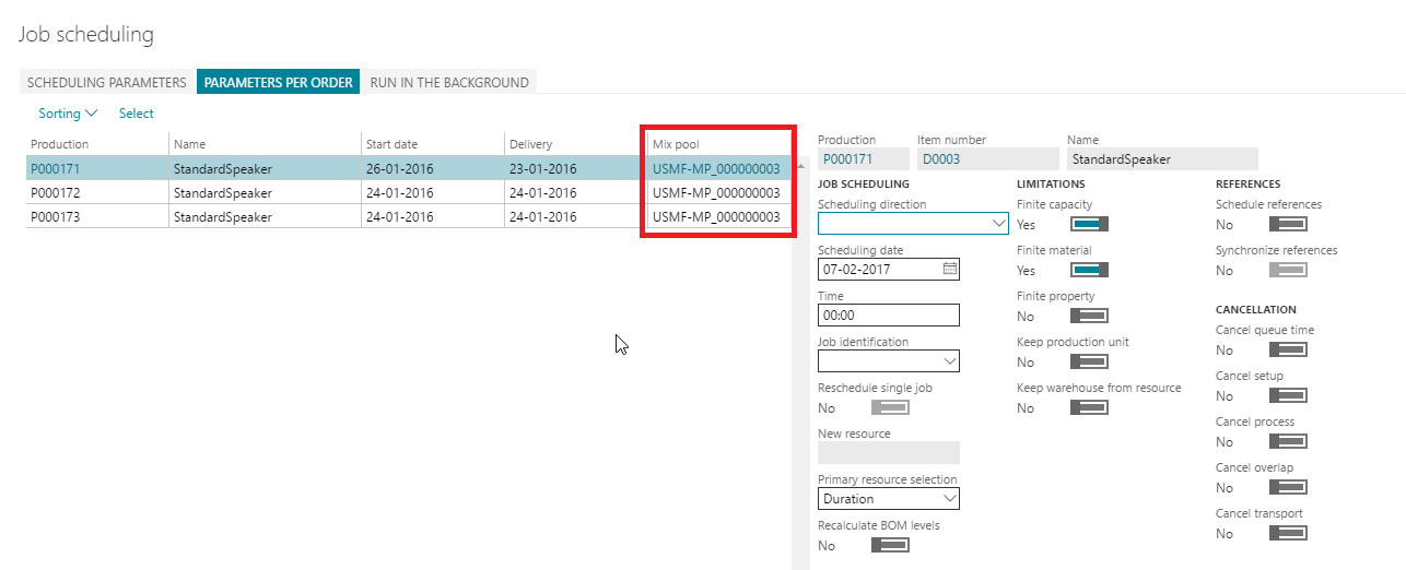 Figure 14: Job scheduling using mix-pools.