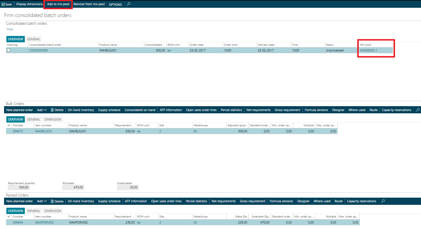 Figure 16: Firm consolidated batch orders