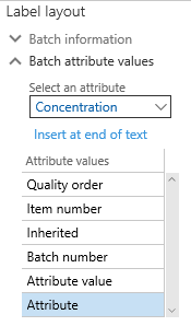 Batch attributes are user created data, and must be created in the inventory module, before the wanted attributes are available. Data for Batch attributes is only available if setup for the item and initiated for the Batch in question.