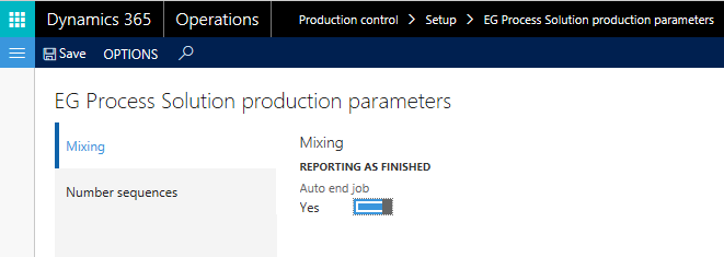 Figure 30: Automatic ending at reporting as finished.