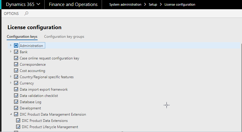 Figure 9: License configuration
