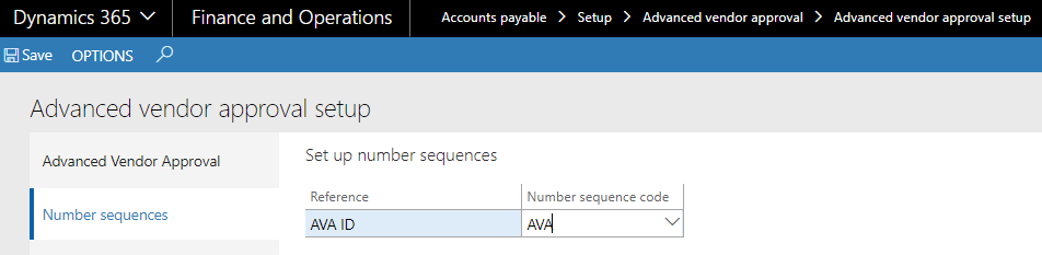 Figure 3: Approved vendor approval number sequence