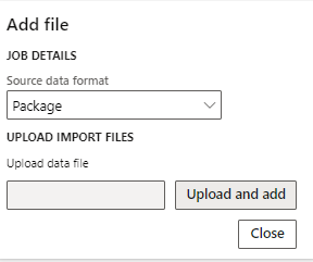 Afterwards, select “Upload and add” to select the GDM data package file from where it has been saved.