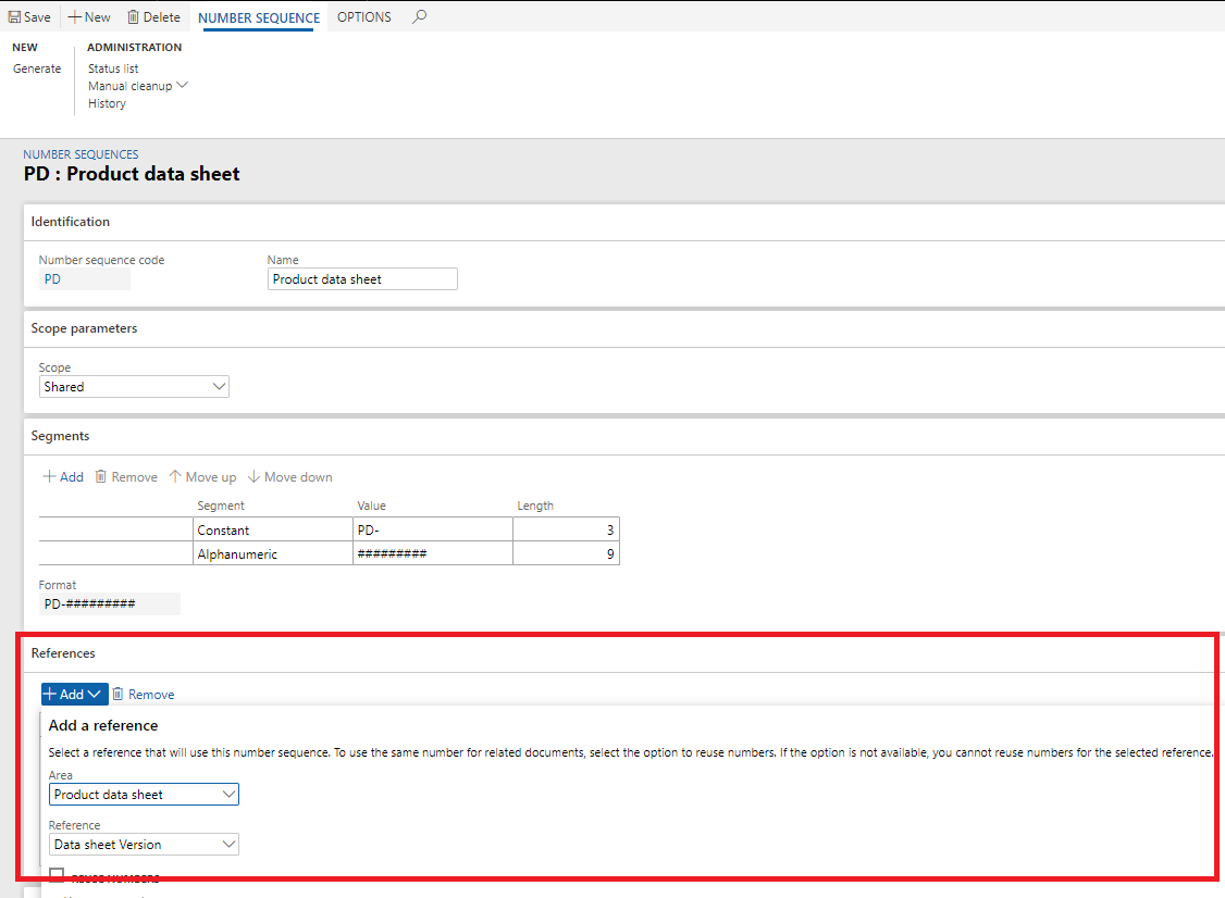 Figure 5: Referece of number sequence is Product data sheet