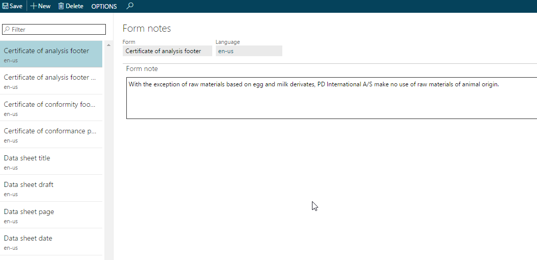 Figure 20: Datasheet form notes