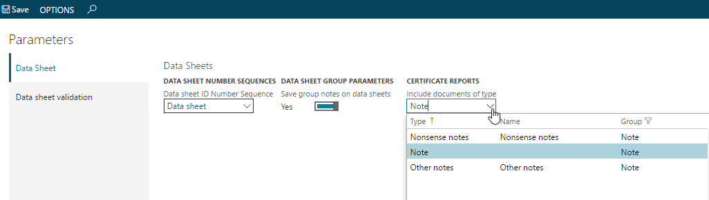 Figure 21: Adding certificate notes