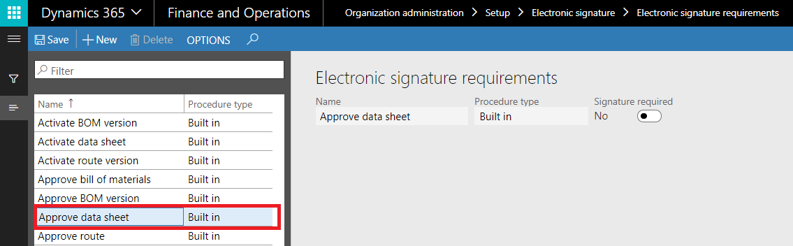 Figure 26: Electronic signature for Datasheet handling