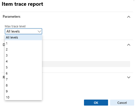 The trace report looks like the example below.