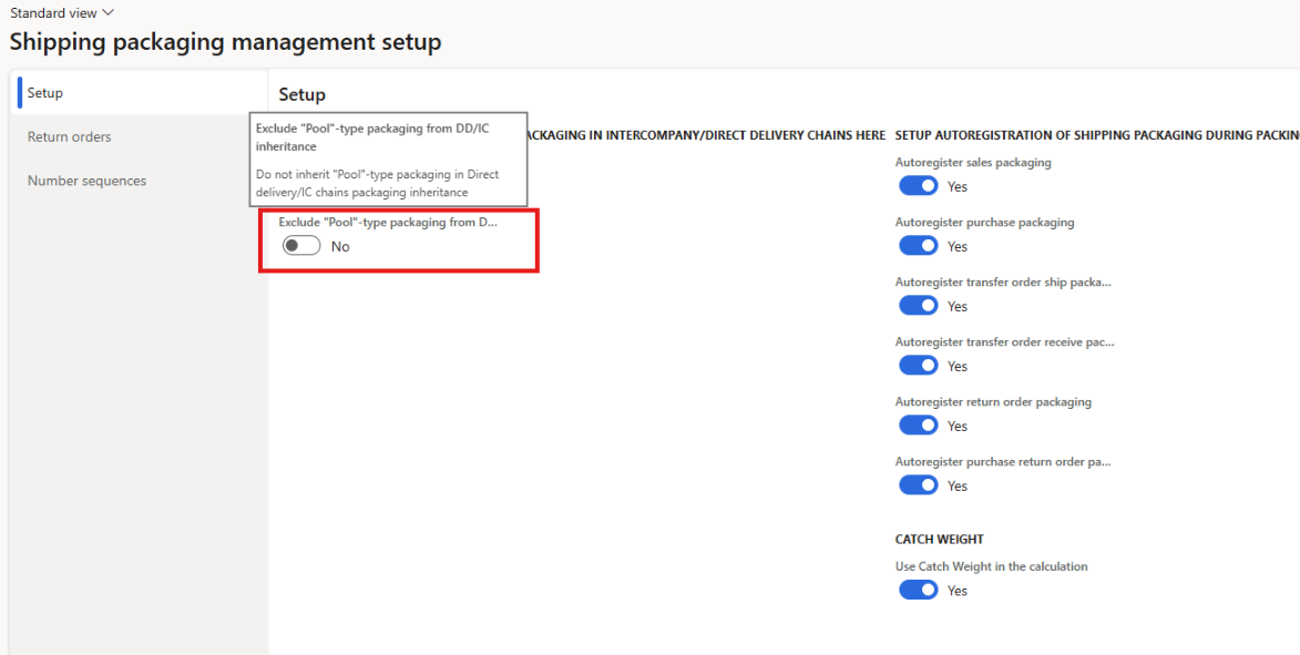 Figure 6: Intercompany setup