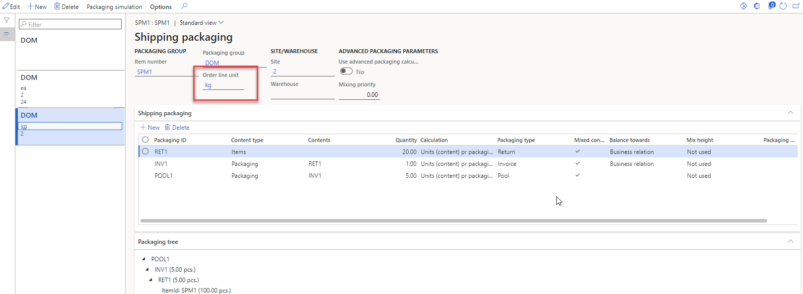 Figure 12: Shipping opackaging setup
