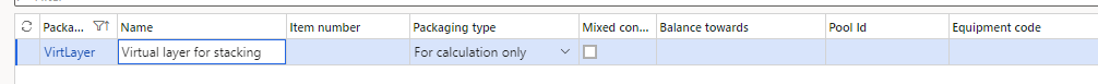 An example: We have 3 boxes of different sizes: green, blue, or purple ones that all can be shipped on a pallet, either all the same type or mixed on a pallet as seen below: