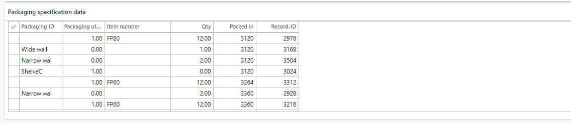 The packaging simulation are using the same calculation logic as when creating sales or purchase order lines. Input to the calculation can be changed and by using the available menus, the calculation can be removed and re-calculated if needed.