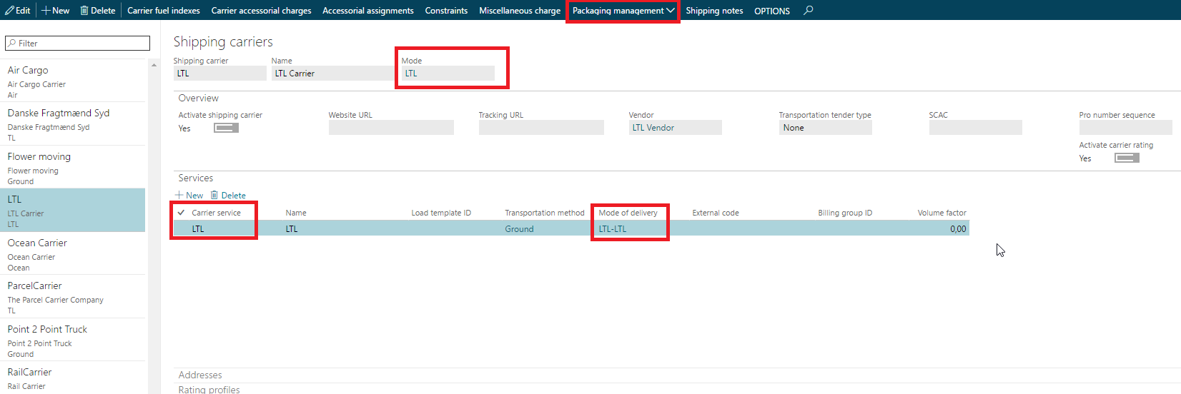 Figure 18: Packaging setup for carrier