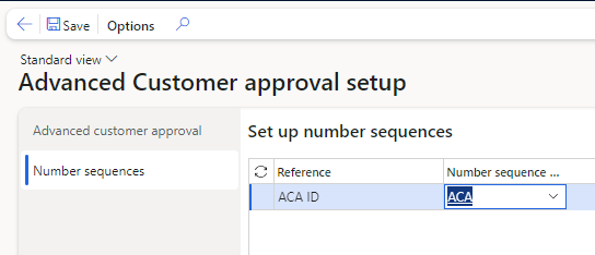 Figure 5: Number sequences for Advanced customer approval