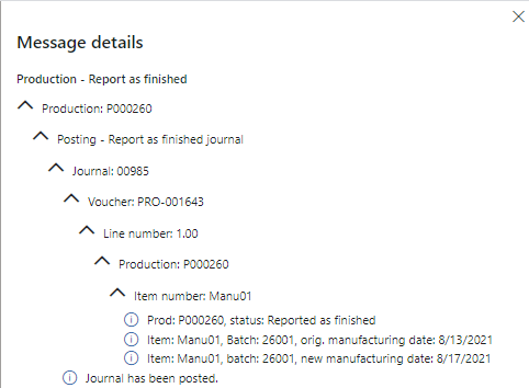 Figure 113: Correction of Batch manufacturing date