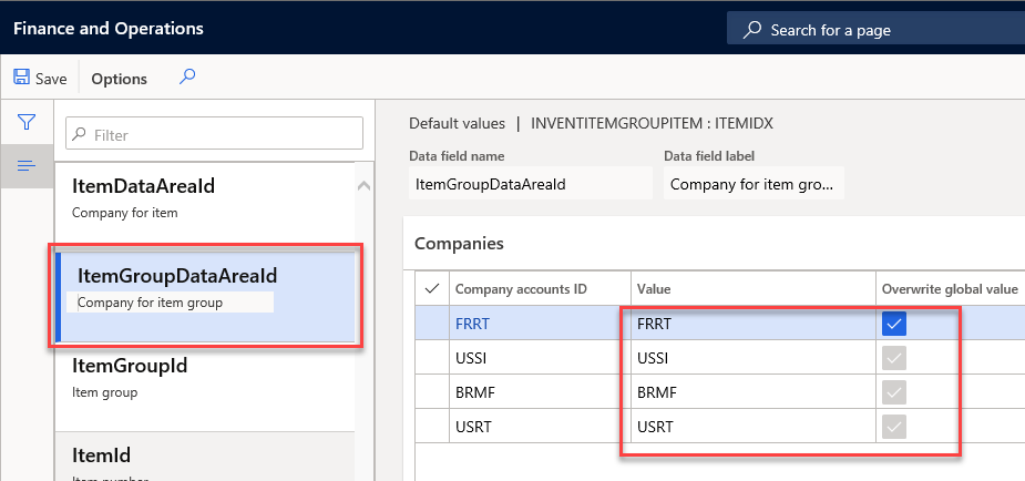 Choose the table InventTable and setup a relation to InventItemGroupItem using the relation type Query.