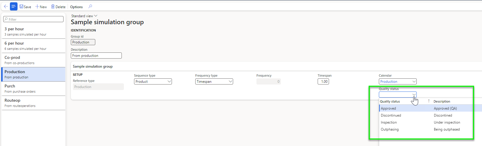 Figure 105: Sample simulation group