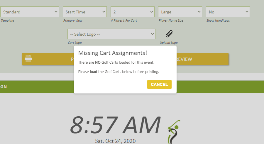 Print Golf Cart Signs (League Event) HelpDocs