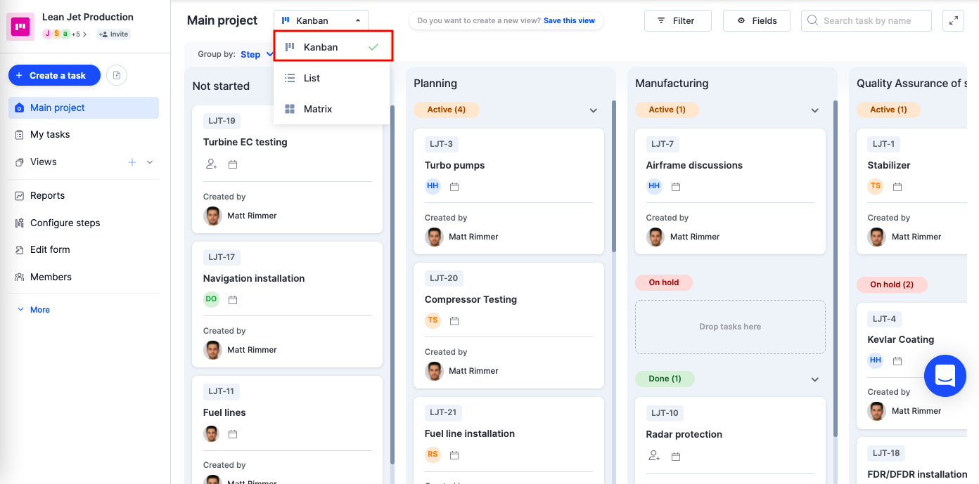 Working with the Kanban visualization - Kissflow Work Platform Help