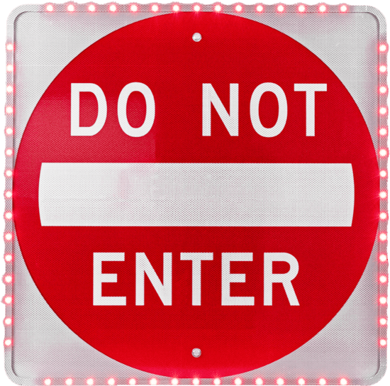 Do Not Enter LED Flasher Ring