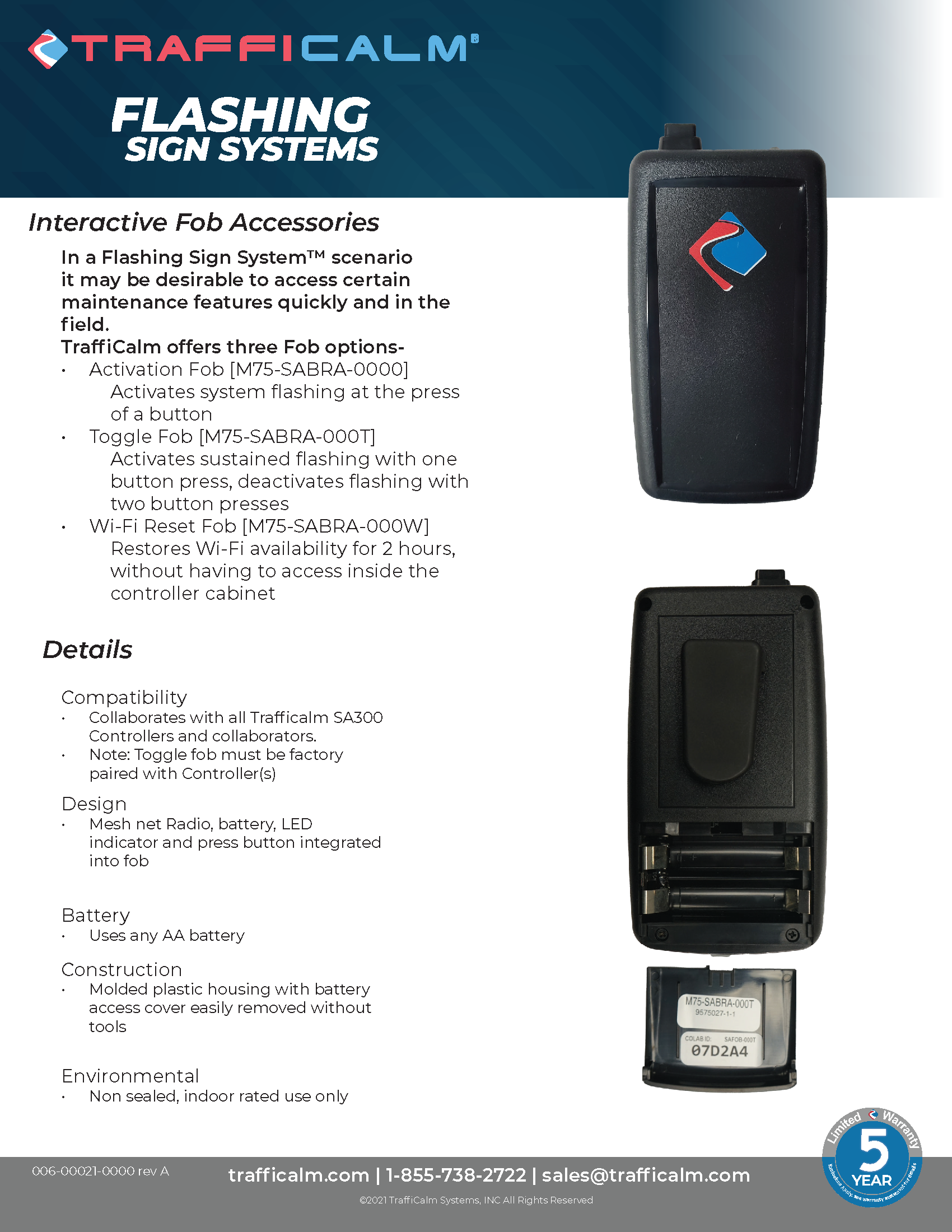 FOB wifi Reset Data sheet