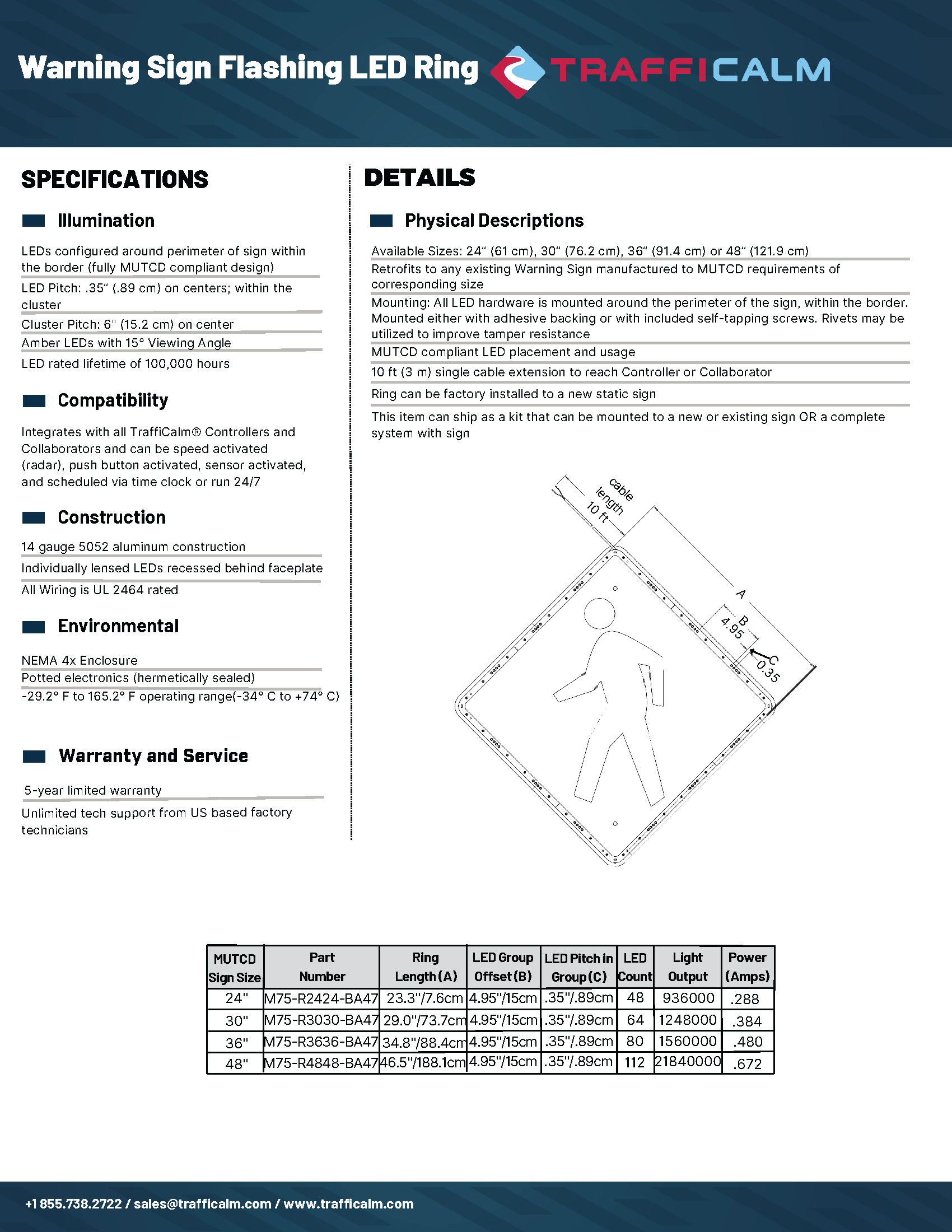 Warning sign LED Flasher ring Data Sheet