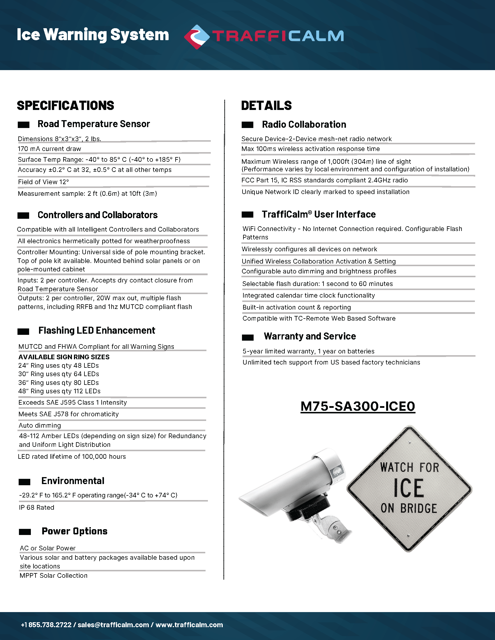 Ice detection Sensor Data sheet