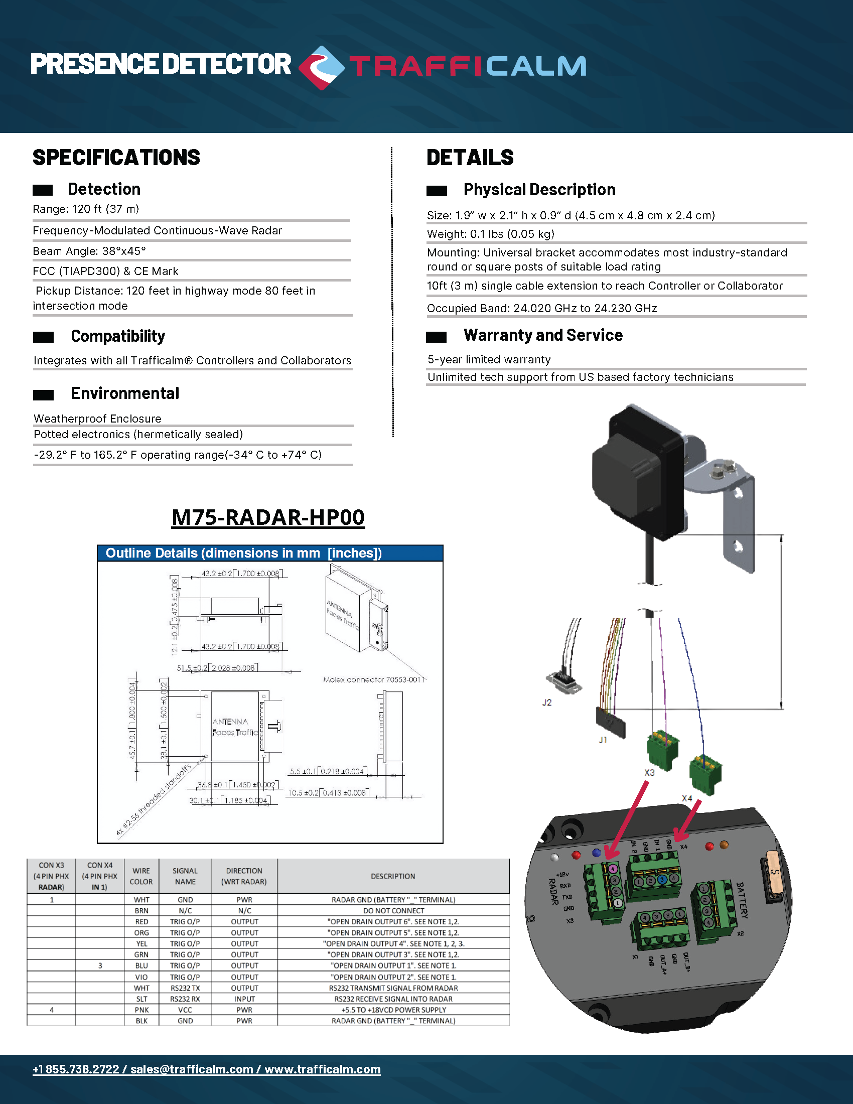 Presence detector Data sheet