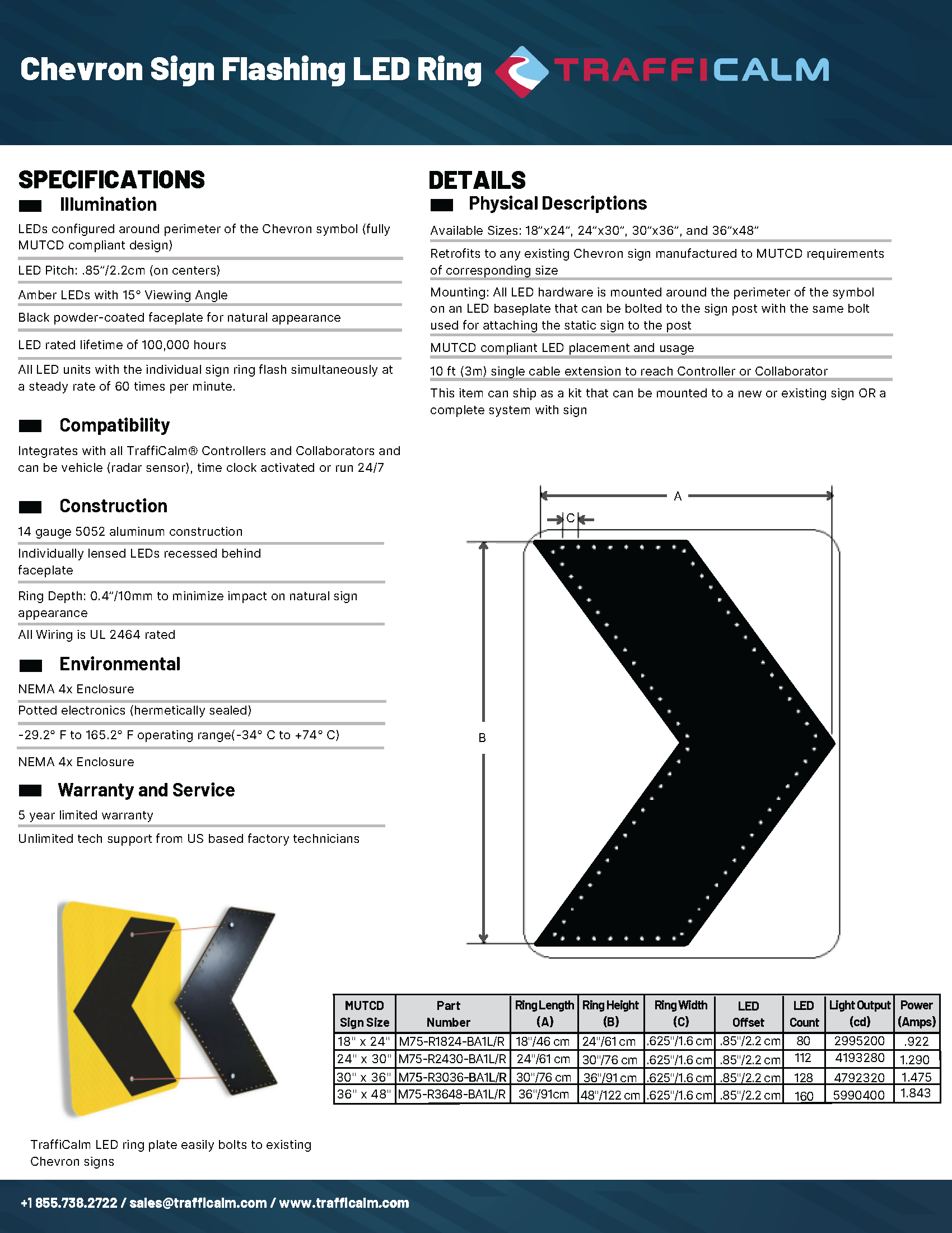 Left Chevron LED Data Sheet