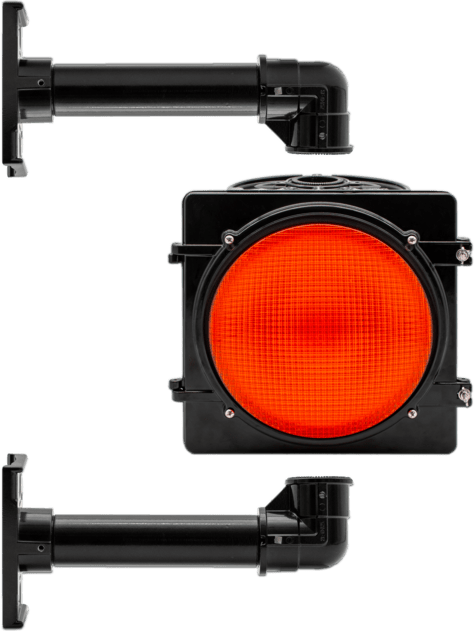 Single Beacon with Universal Pole Mount - Red