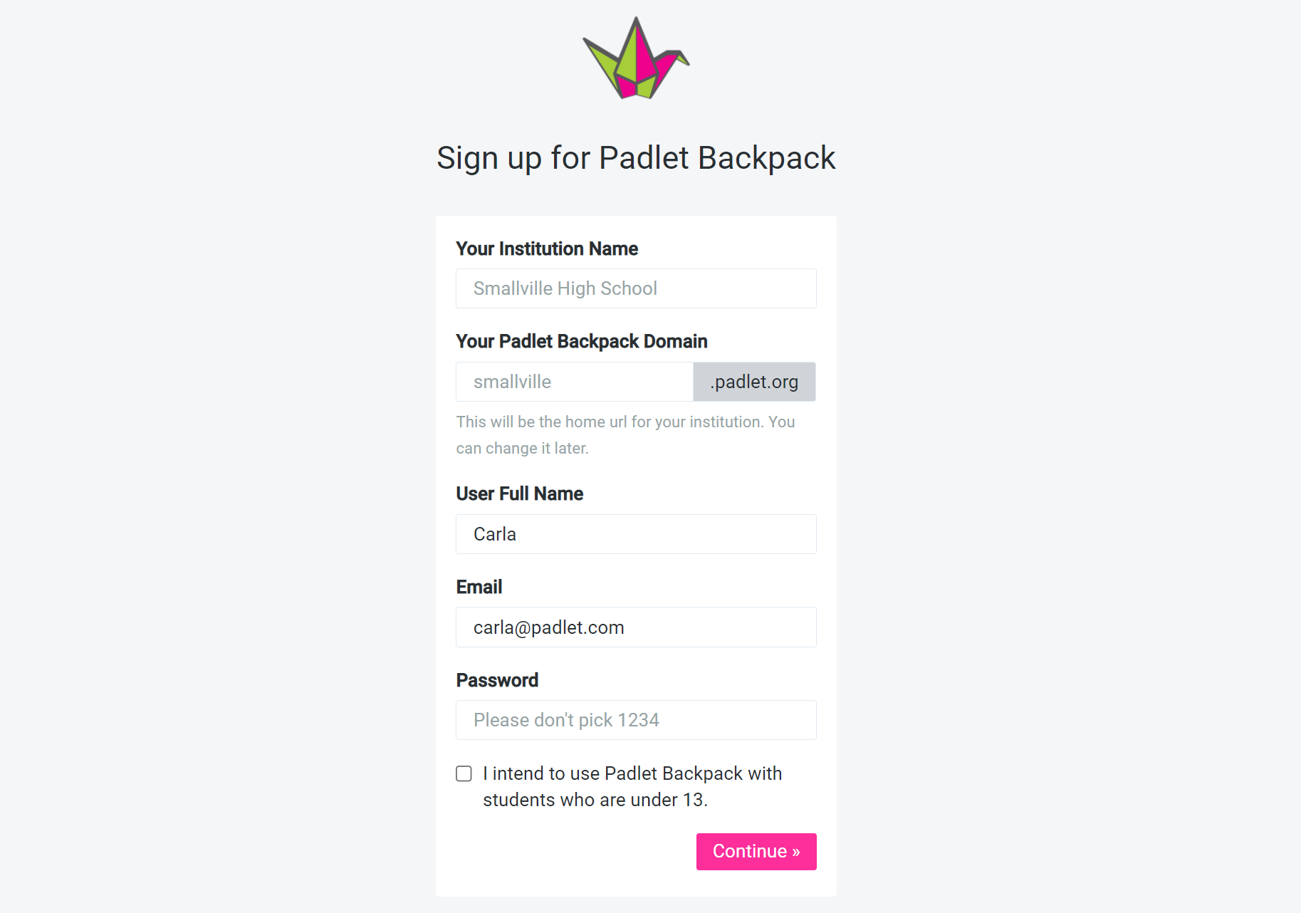 join a padlet