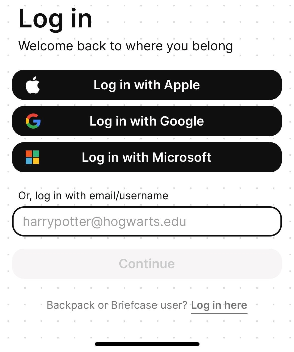 padlet backpack login