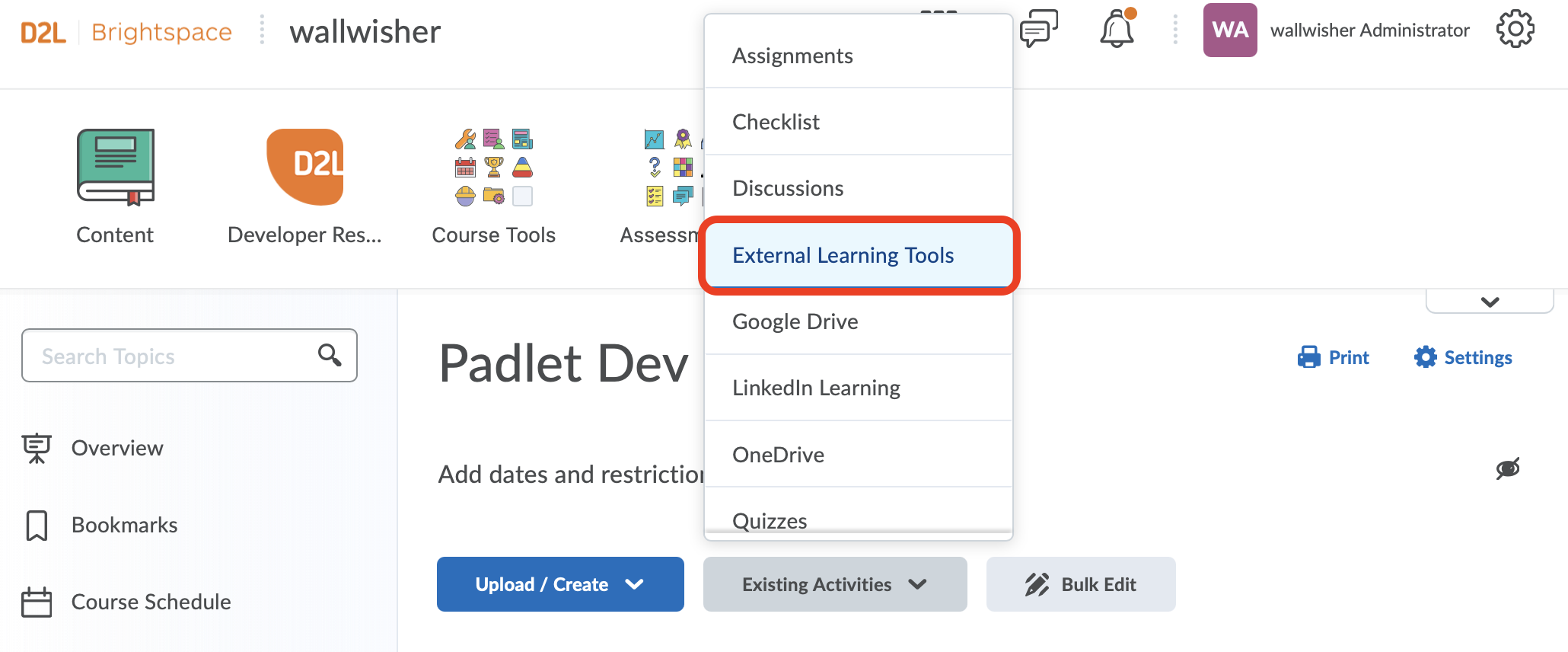 Add Padlet To Brightspace Lms Using Lti 1 0 Padlet Knowledge Base