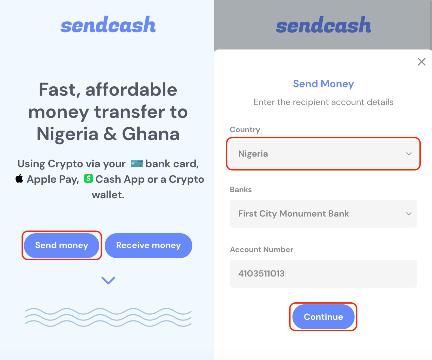 Enter Recipient's Bank Account Details
