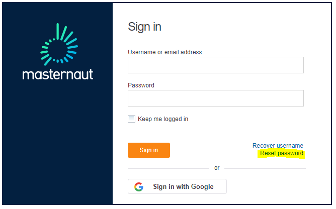 Forgot your Connect password? - Masternaut Support