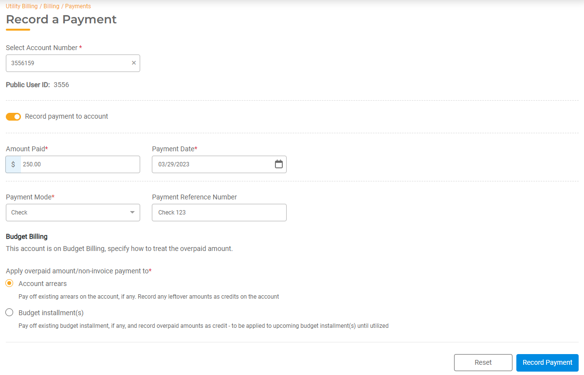 Receiving Utility Billing Payments - HelpDocs