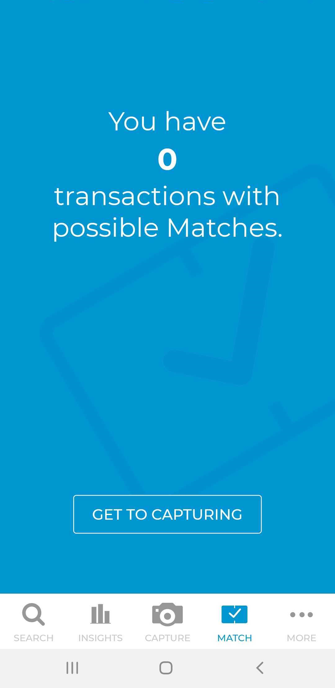 Zero transactions with possible matches